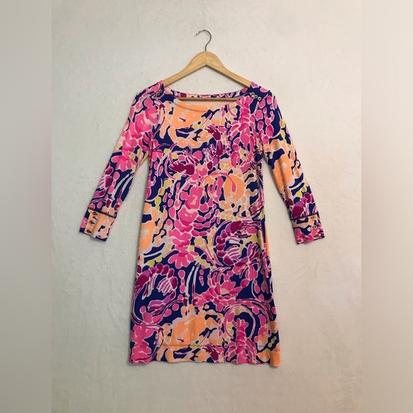 Lilly Pulitzer womens pink Sophie mini Dress in Catch and Release Print size XS - Picture 1 of 9